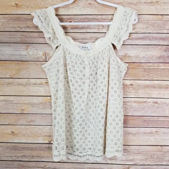 Pinky Lace Tank Top Size Large - Picture 5 of 7